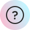 A question mark icon inside a circle, representing FAQ's