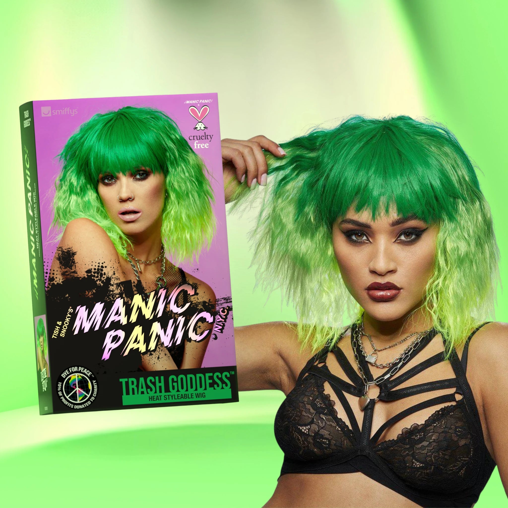 Venus Envy® - Neon Green Heat Stylable Wig -| Manic Panic - Manic