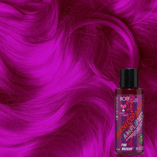 Pink Warrior™ - Amplified™ - Tish & Snooky's Manic Panic, cool toned pink, cool pink, medium pink, hot pink, neon pink, UV pink, pink, semi permanent hair color, hair dye