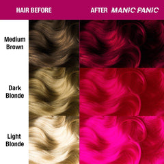 Hot Hot™ Pink - Amplified™ - Tish & Snooky's Manic Panic, cool toned pink, cool pink, medium pink, hot pink, neon pink, UV pink, pink, semi permanent hair color, hair dye, hair level chart, shade sheet