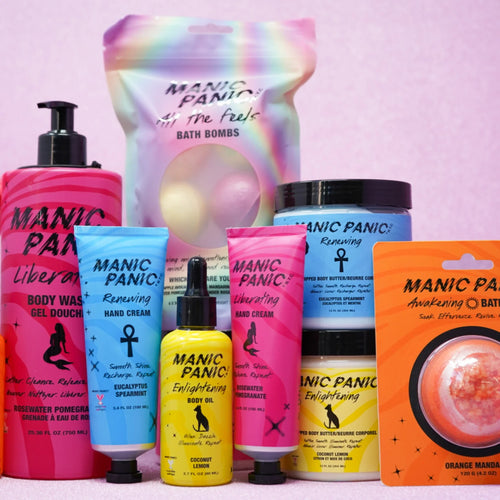 manic panic bath and body collection