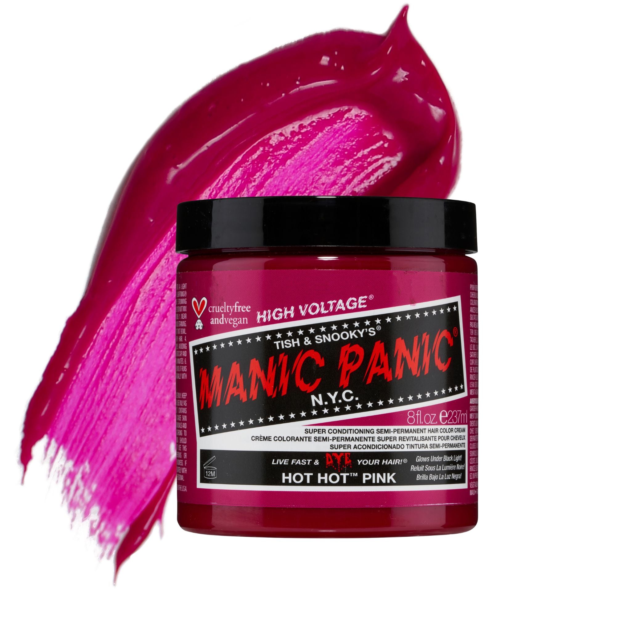 Hot Hot Pink Hair Dye - Classic High Voltage, 8 oz | Manic