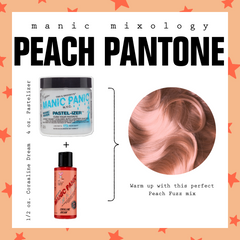 Ingredients for Manic Panic peach Pantone hair dye.