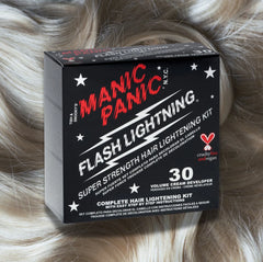 Black Flash Lightning® Bleach Kit - 30 Volume Cream Developer on Blonde Swatch