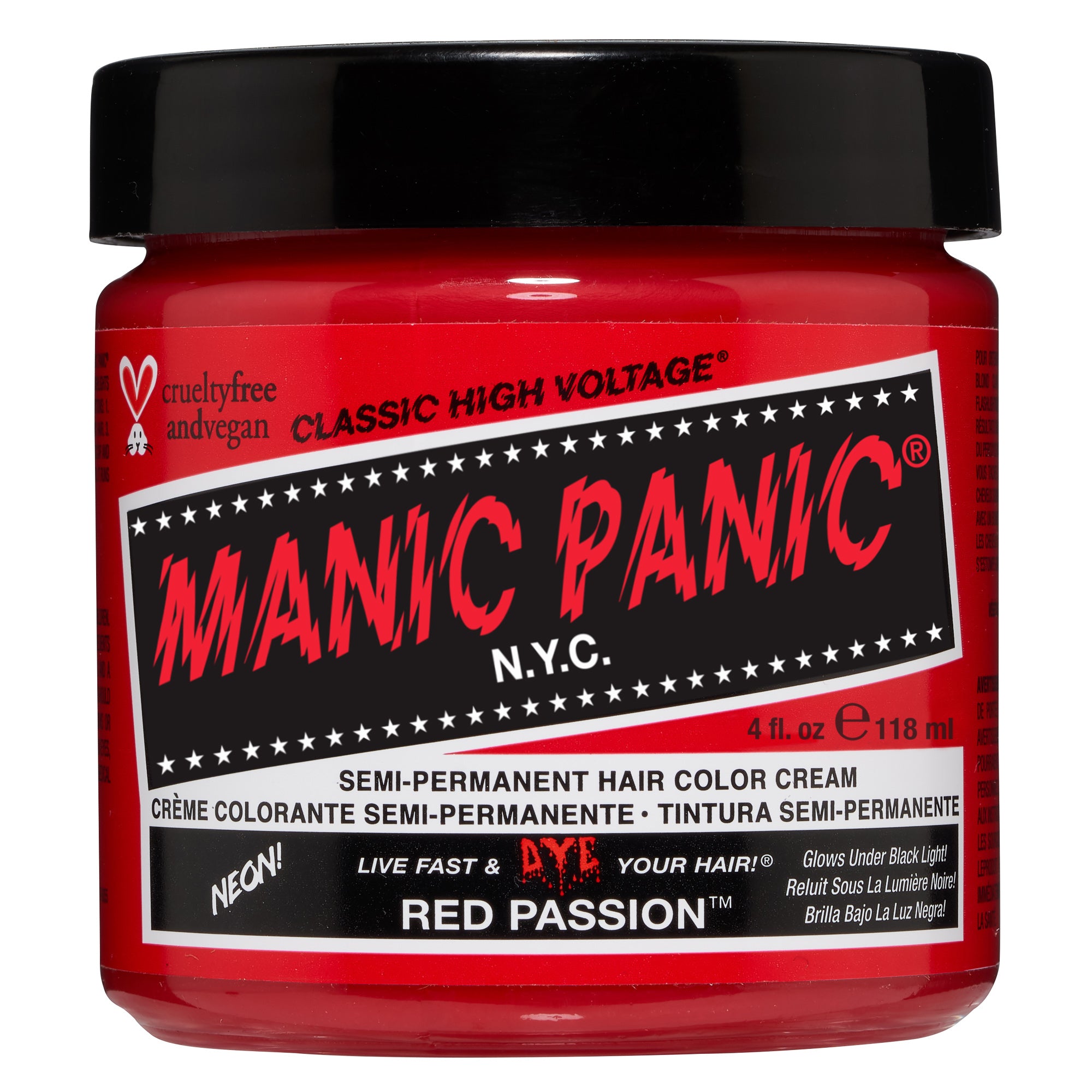 Red Passion™ - Classic High Voltage® - Tish & Snooky's Manic Panic, medium red, strawberry red, red pink, reddish pink, pinkish red, warm red, pink toned red, semi permanent hair color, hair dye