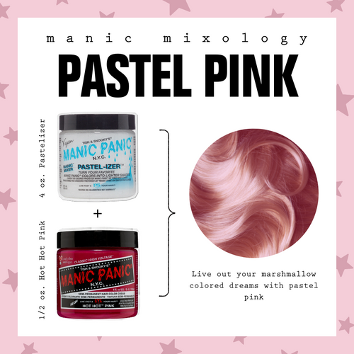 Mixology recipe for Pastel Pink using Manic Panic Hot Hot Pink and Pastelizer