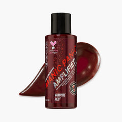 Manic Panic Amplified Vampire Red hair dye bottle with a swatch of color on a white background