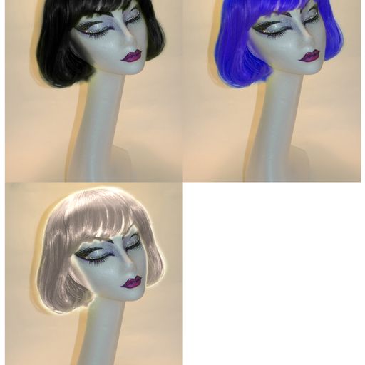 Manic Panic Raven China Doll Wig
