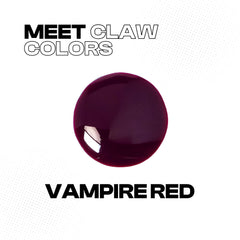 Manic Panic Claw Colors Vampire Red nail polish swatch in glossy deep burgundy finish