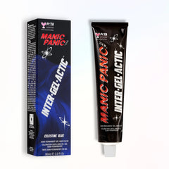 Manic Panic inter-Gel-Actic Inter-GEL-actic 3 oz gel blue hair dye tube and carton.