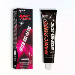 Manic Panic Pink Warrior Inter-GEL-actic 3 oz gel hair dye tube and carton.