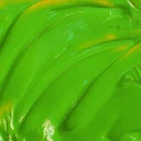 Close-up of a green hair dye swatch