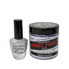 Manic Panic  Silver Stiletto hair dye and Queen Bitch Claw Colors bundle on a white background