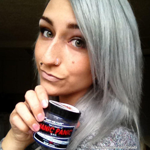 Blue Steel™ - Classic High Voltage® -  - Tish & Snooky's Manic Panic, gray, grey, silver, icey, metallic, smokey, smoky, smoke, gunmetal, steel grey, steel gray, icy, semi permanent hair color, hair dye, @kirstieworstie