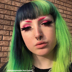 Electric Lizard™ - Amplified™ - Tish & Snooky's Manic Panic, bright green, neon green, lime green, slime green, yellow green, glowing green, UV green, dayglow green, semi permanent hair color, hair dye, @mikylaisamonster, beetlejuice