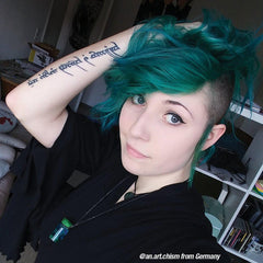 Enchanted Forest™ - Classic High Voltage® - Tish & Snooky's Manic Panic, deep teal green, deep green, dark green, blue green, dark blue green, forest green, semi permanent hair color, hair dye, @an.art.chism