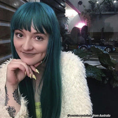 Enchanted Forest™ - Amplified™ - Tish & Snooky's Manic Panic, deep teal green, deep green, dark green, blue green, dark blue green, forest green, semi permanent hair color, hair dye, @cosmiccrystallady