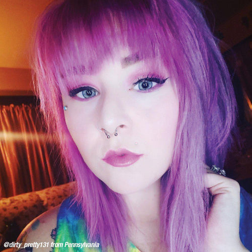 Mystic Heather™ - Amplified™ - Tish & Snooky's Manic Panic, orchid dye with warm pink undertones, orchid, orchid violet, pink purple, pink violet, pinkish purple, warm purple, warm violet,  pink toned purple, warm purple, warm violet, semi permanent hair color, hair dye, @dirty_pretty131
