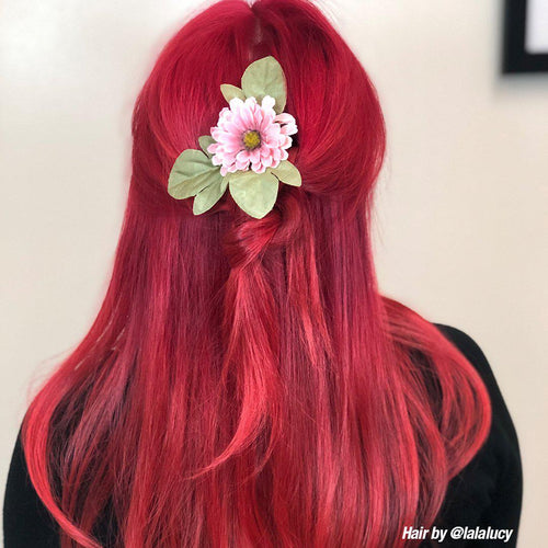 Red Passion™ - Classic High Voltage® - Tish & Snooky's Manic Panic, medium red, strawberry red, red pink, reddish pink, pinkish red, warm red, pink toned red, semi permanent hair color, hair dye, @lalalucy