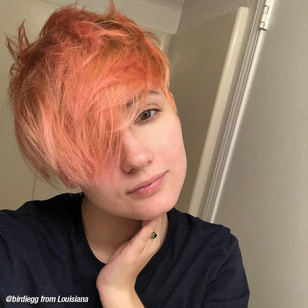 Coralline Dream® - Amplified™, light coral, coral, peach, pink, pink orange, pinkish orange, orangey pink, pastel, pastel peach, pastel coral, semi permanent hair color, hair dye, @birdiegg