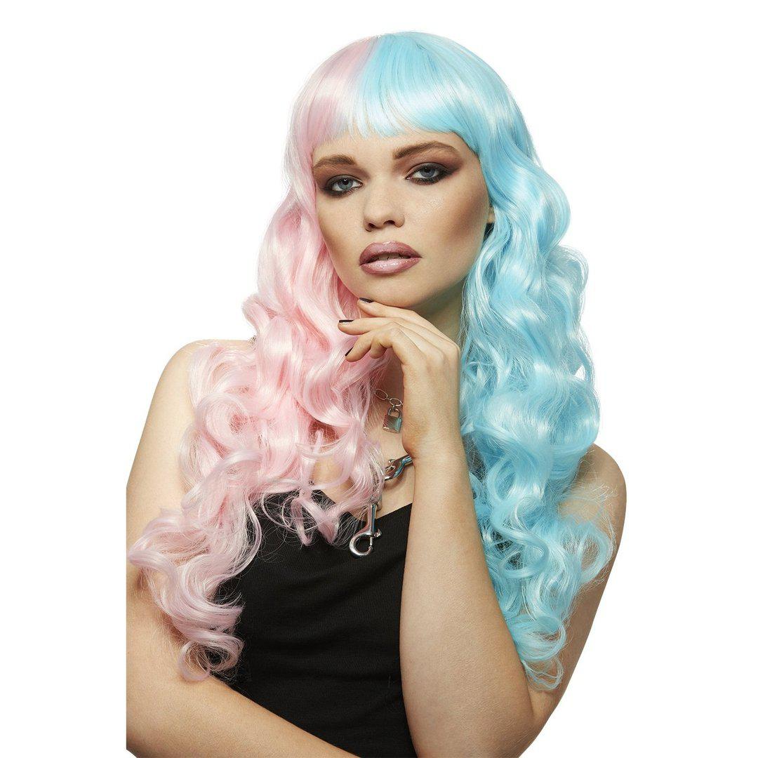 Pink and on sale blue wig