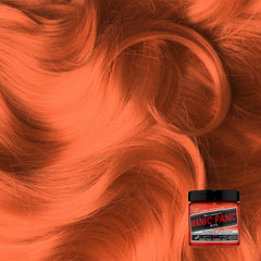 Electric Tiger Lily™ - Classic High Voltage® - Tish & Snooky's Manic Panic, blaze, outrageous, gold, red, sunset, royal, spice, pumpkin, burnt, bronze, ochre, ginger, tiger, apricot, carrot, marmalade, sandstone, yam, hair level, hair color, hair swatch, hair dye, manic panic semi permanent hair, glow, neon, black light