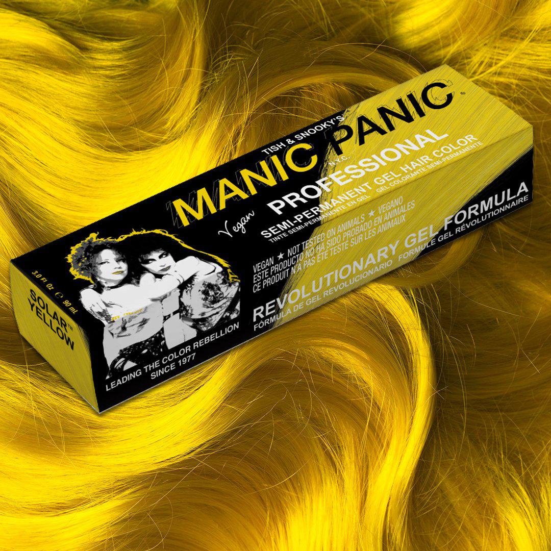 Solar Yellow® - Professional Gel Semi-Permanent Hair Color - Tish & Snooky's Manic Panic, Marigold, Yellow Hair, Swatch, Golden Hair