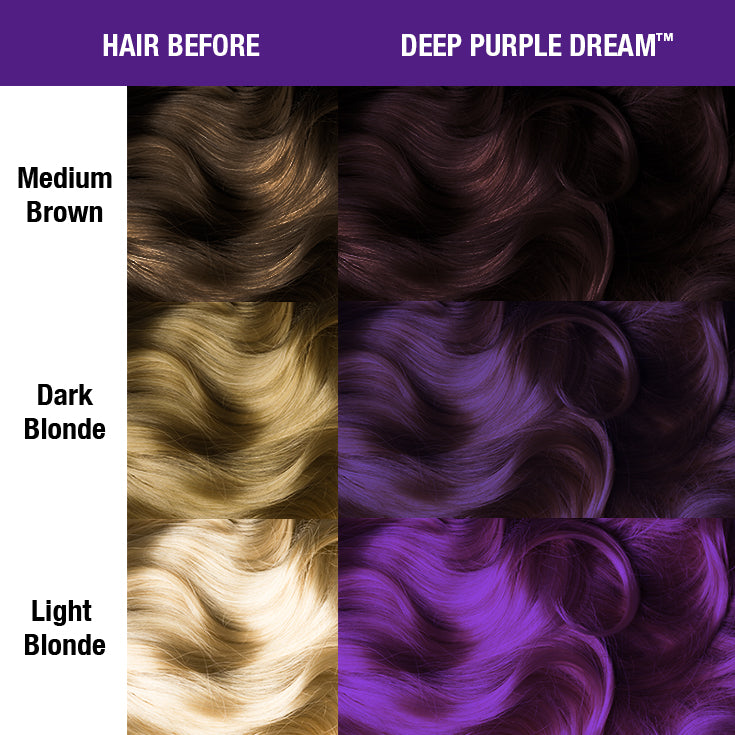 Purple Hair Dye Color Chart