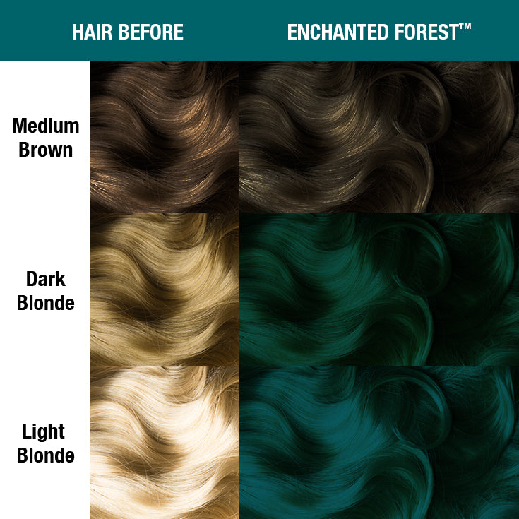 Enchanted Forest™ - Classic High Voltage® - Tish & Snooky's Manic Panic, deep teal green, deep green, dark green, blue green, dark blue green, forest green, semi permanent hair color, hair dye