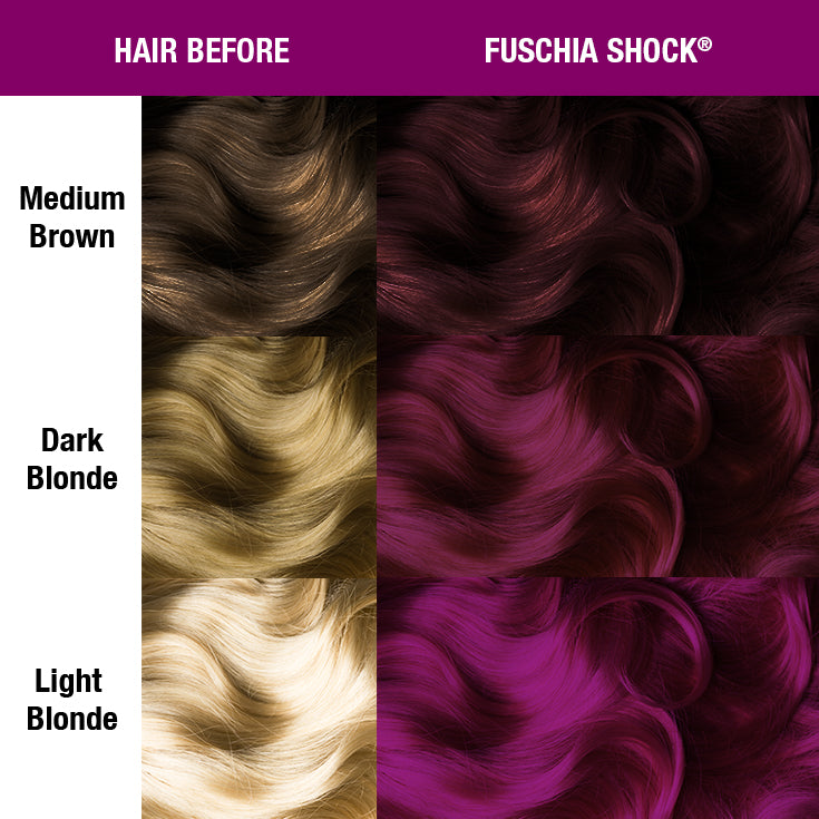 fuschia hair color with blonde