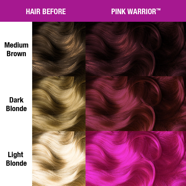 Pink Warrior™ - Classic High Voltage® - Tish & Snooky's Manic Panic, cool toned pink, cool pink, medium pink, hot pink, neon pink, UV pink, pink, semi permanent hair color, hair dye
