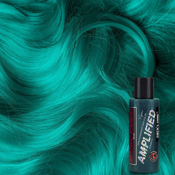 Siren&#39;s Song™ - Amplified™ - Tish &amp; Snooky&#39;s Manic Panic, neon blue green, mermaid blue, turquoise, blue green, sea green, ocean green, sea foam green, semi permanent hair color, hair dye