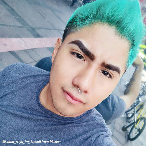 Siren's Song™ - Classic High Voltage® - Tish & Snooky's Manic Panic, neon blue green, mermaid blue, turquoise, blue green, sea green, ocean green, sea foam green, semi permanent hair color, hair dye, @satan_says_im_kawaii