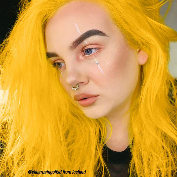 Sunshine™ - Classic High Voltage® - Tish &amp; Snooky&#39;s Manic Panic, sunflower yellow, yellow, dandelion yellow, warm yellow, warm toned yellow, yellie, semi permanent hair color, hair dye, @elinamaingolfsd
