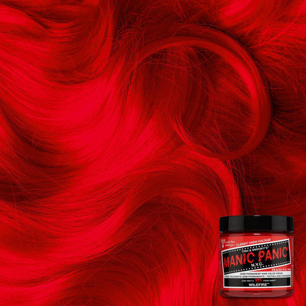 Wildfire™ - Classic High Voltage® - Tish &amp; Snooky&#39;s Manic Panic, hot, reddish-orange hair dye, vibrant, red orange, bright, vivid, ultimate primary red, orange red, maroon, 