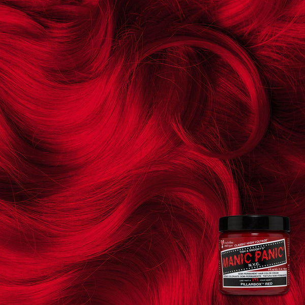 Pillarbox™ Red - Classic High Voltage® - Tish & Snooky's Manic Panic, fire engine red, red, bright red, primary red, true red, pink red, ariel red, little mermaid red, semi permanent hair color, hair dye