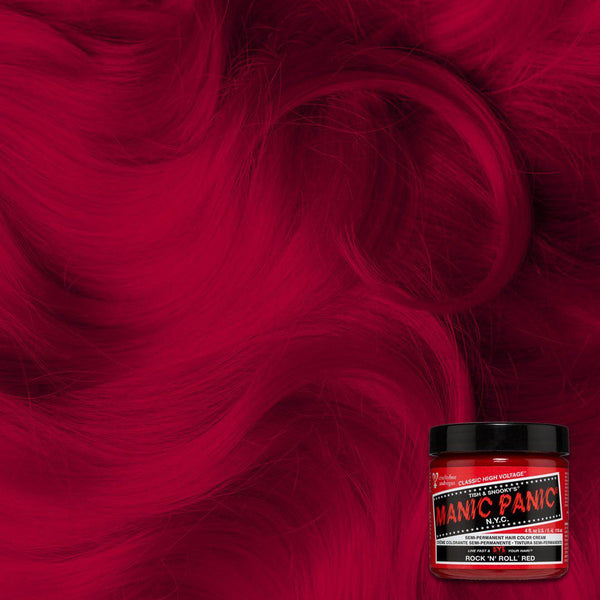 Rock 'N' Roll® Red - Classic High Voltage® - Tish & Snooky's Manic Panic, medium red, warm red, warm toned red, warm based red, little mermaid red, ariel red, semi permanent hair color, hair dye