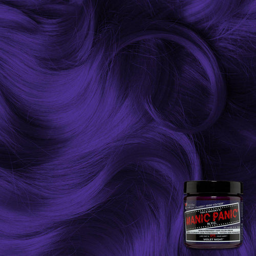 Violet Night™ - Classic High Voltage® - Tish & Snooky's Manic Panic, dark cool purple, cool toned purple, eggplant purple, eggplant violet, deep purple, deep violet, dark cool violet, dark cool purple, semi permanent hair color, hair dye