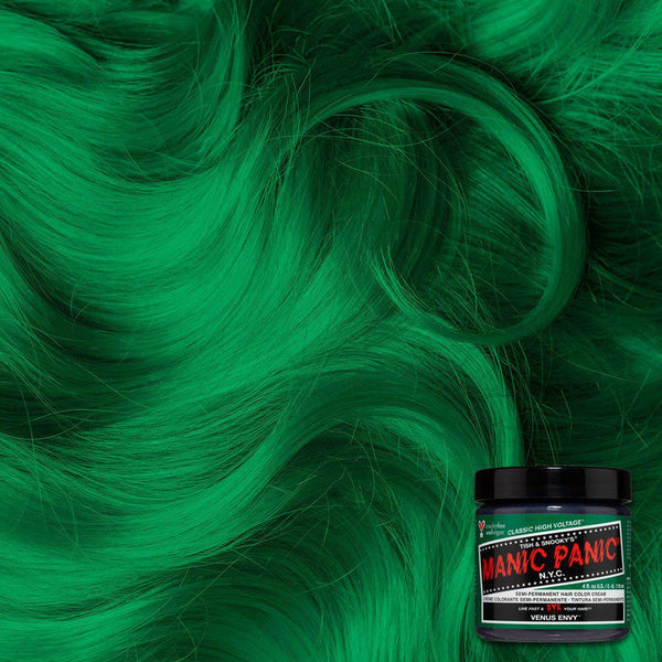 Venus Envy™ - Classic High Voltage® - Tish & Snooky's Manic Panic, dark neutral green, neutrel green, true green, dark green, deep green, shamrock green, leaf green, semi permanent hair color, hair dye