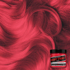 Classic Hair Color Electric Watermelon™ - Classic High Voltage® - Tish & Snooky's Manic Panic, carmine, cerise, violet, medium violet, ribbon, radical, red, torch, coral, imperial, indian, maroon, raspberry, hair level, hair color, hair dye, hair swatch, manic panic semi permanent hair, neon, glow, black light