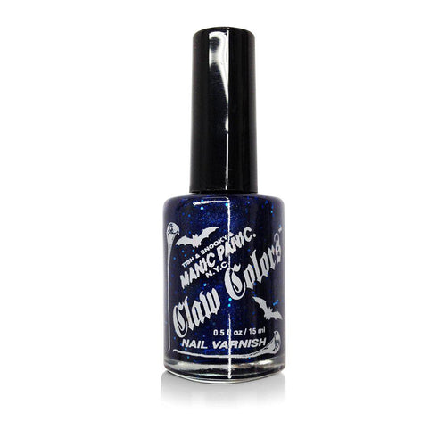Chic black and white nail polish bottle of AFTER MIDNIGHT by MANIC PANIC 