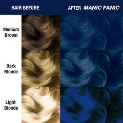 After Midnight® - Amplified™ - Denim blue, dark blue, navy blue, dark teal, green based blue, bleu, blu, shade sheet, hair level chart