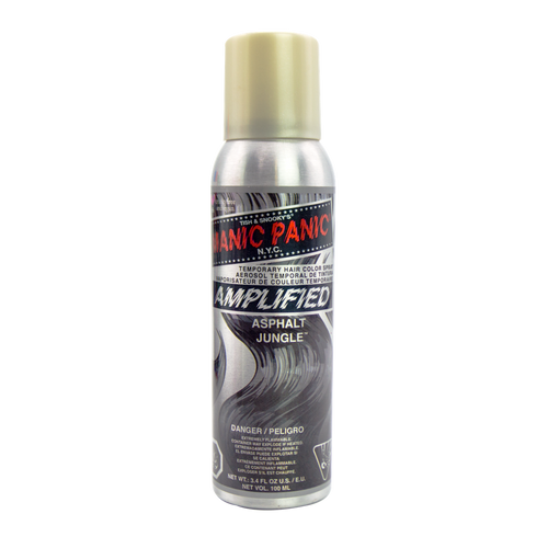 Asphalt Jungle™ - Amplified™ Temporary Spray-On Color and Root Touch-Up - Tish & Snooky's Manic Panic, grey, gray, silver, slate grey, slate gray, gunmetal gray, gunmetal grey, temporary spray, temporary color, one day color, wash in wash out color