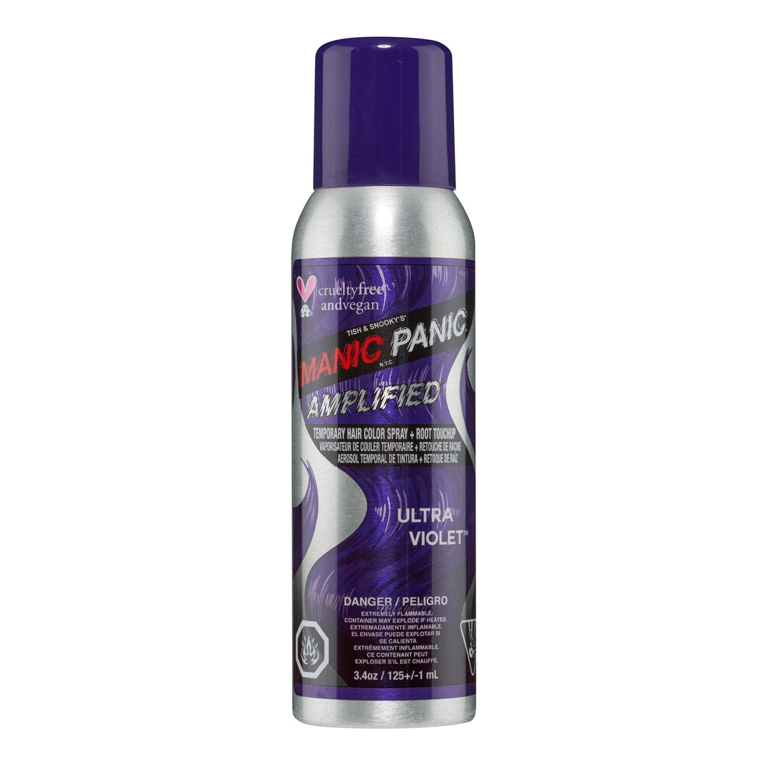 Ultra™ Violet - Amplified™ Temporary Spray-On Color and Root Touch-Up, violet, purple, cool purple, cool violet, blue based violet, blue based purple, temporary color, temporary spray, wash in wash out