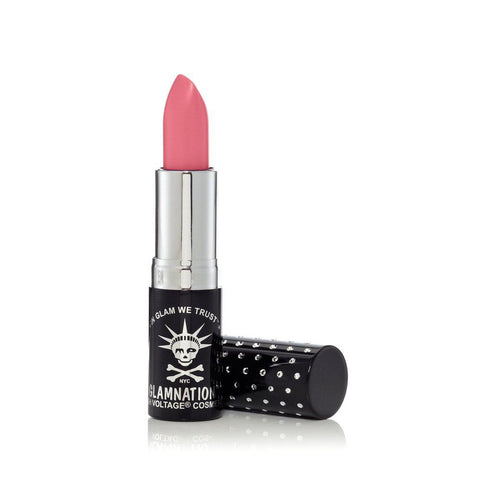 Glamnation Cosmetics Mod-A-Go-Go™ Lethal® Lipstick - Tish & Snooky's Manic Panic, pale pink, delicate pink, french pink, rose pink, pink lipstick, lipstick