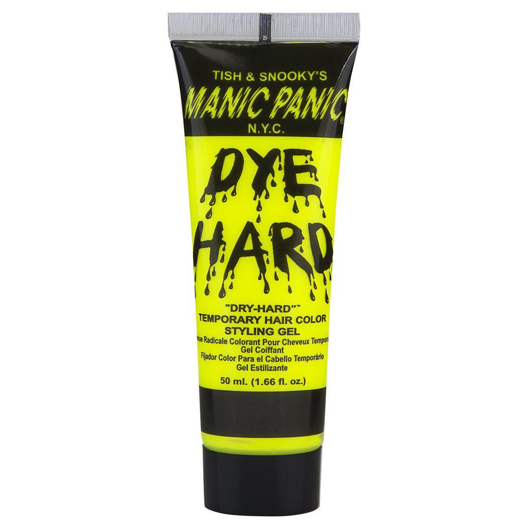 Electric Banana® - DYE HARD®, banana yellow, dayglow yellow, day glow yellow, neon yellow, bright yellow, highlighter yellow, hilighter yellow, hiliter yellow, temporary gel, temporary color, wash in wash out
